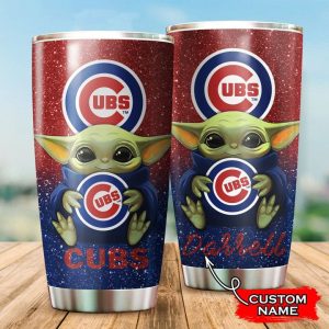 Chicago Cubs Baby Yoda Custom Name Tumbler TB0233