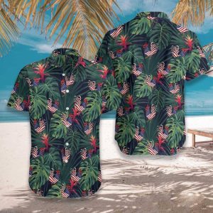 Chicken American Flag Tropical Hawaiian Shirt - Hawaiian Shirt For Women Men - Hawaiian Shirt Custom