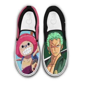 Chopper and Zoro Slip On Shoes Custom Anime One Piece Shoes
