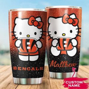Cincinnati Bengals Hello Kitty Custom Name Tumbler TB0365
