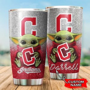 Cleveland Indians Baby Yoda Custom Name Tumbler TB0857