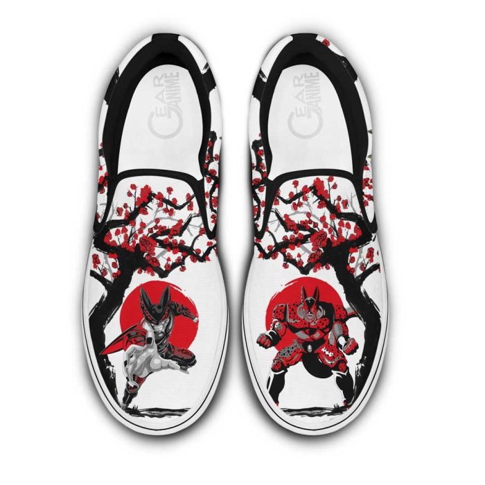 DBZ Cell Slip On Shoes Custom Anime Dragon Ball Shoes