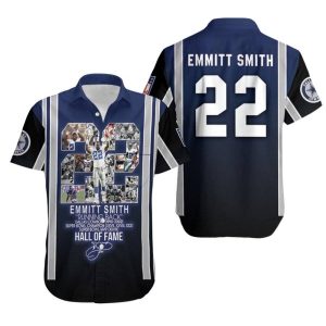 Dallas Cowboys Emmitt Smith Running Back Hall Of Fame Legendary Captain Signed NFL 3D Gift For Cowboys Fans Hawaiian Shirt