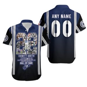 Dallas Cowboys Emmitt Smith Running Back Hall Of Fame NFL 3D Custom Name Number For Cowboys Fans Hawaiian Shirt