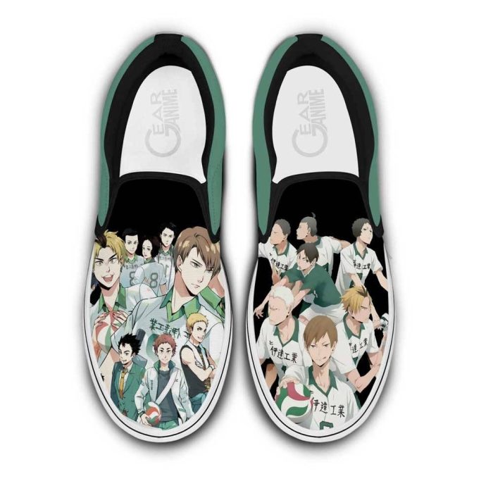 Date Tech High Slip On Shoes Custom Anime Haikyuu Shoes