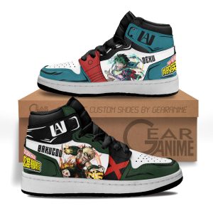 Deku and Katsuki Kids Sneakers Custom Anime My Hero Academia Kids Jordan 1 Shoes