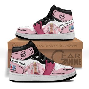 Donquixote Doflamingo Kids Sneakers Custom Anime One Piece Kids Jordan 1 Shoes