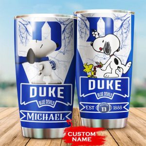 Duke Blue Devils Tumbler Snoopy NCAA Custom Name TB2099