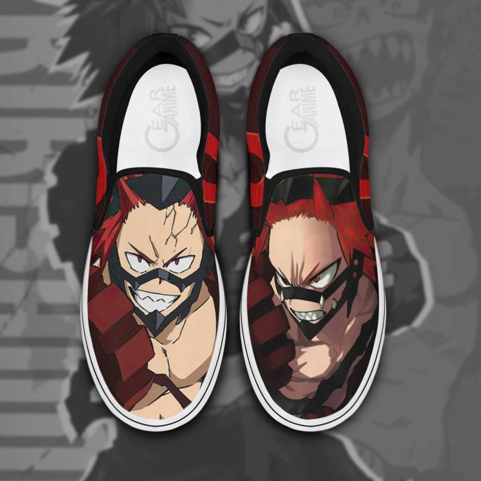 Eijiro Kirishima Red Riot Slip On Shoes MHA Custom Anime Shoes