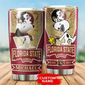 Florida State Seminoles Tumbler Snoopy NCAA Custom Name TB0308