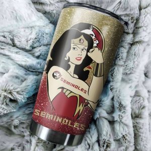 Florida State Seminoles Wonder Woman Custom Name Tumbler TB1774