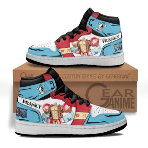 Franky Kids Sneakers Custom Anime One Piece Kids Jordan 1 Shoes