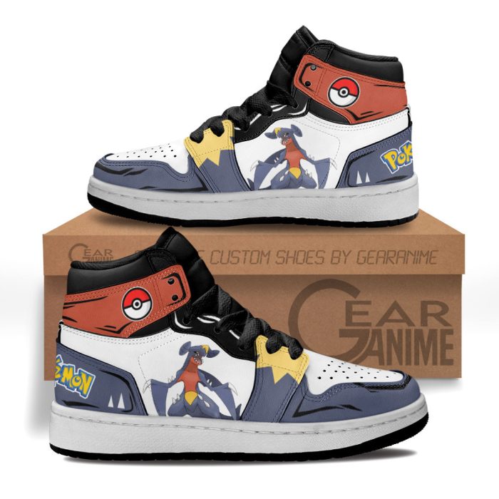 Garchomp Kids Sneakers Custom Anime Pokemon Kids Jordan 1 Shoes