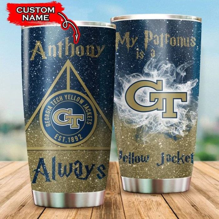 Georgia Tech Yellow Jackets Tumbler Harry Potter NCAA Custom Name TB2853