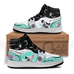 Gin Ichimaru Kids Sneakers Custom Anime Bleach Kids Jordan 1 Shoes