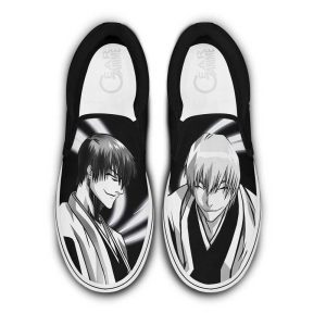 Gin Ichimaru Slip On Shoes Custom Anime Bleach Shoes