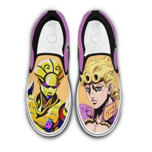 Giorno Giovanna Slip On Shoes Custom Anime JoJo's Bizarre Adventure Shoes
