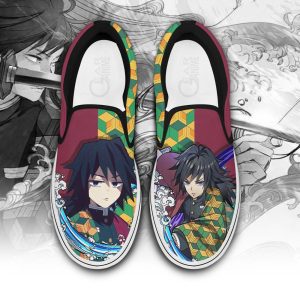 Giyuu Slip On Shoes Custom Demon Slayer Anime Shoes