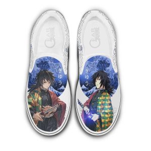 Giyuu Slip On Shoes Custom Demon Slayer Anime Shoes