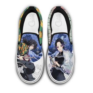 Giyuu and Shinobu Slip On Shoes Custom Anime Demon Slayer Shoes