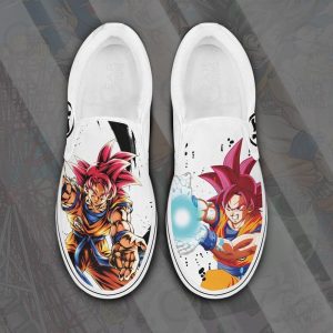 Goku God Slip On Shoes Canvas Dragon Ball Custom Anime Shoes