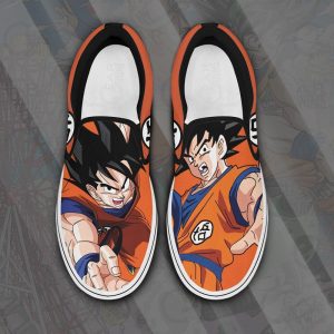 Goku Slip On Shoes Canvas Dragon Ball Custom Anime Shoes