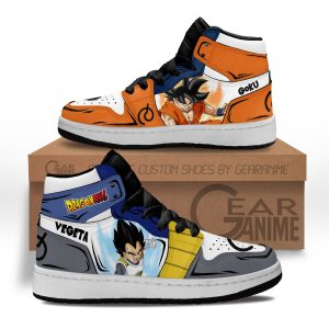 Goku and Vegeta Whis Kids Sneakers Custom Anime Dragon Ball Kids Jordan 1 Shoes