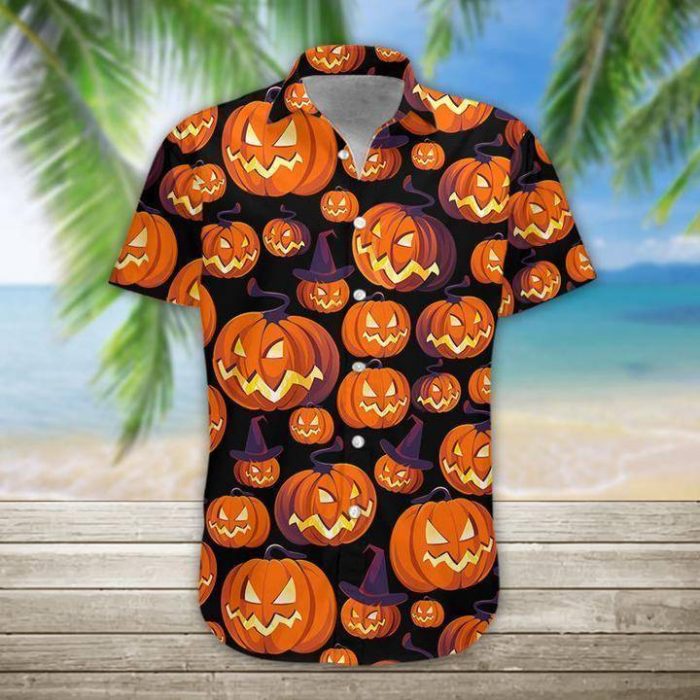 Halloween Pumpkin Hawaiian Shirt - Hawaiian Shirt For Women Men - Hawaiian Shirt Custom