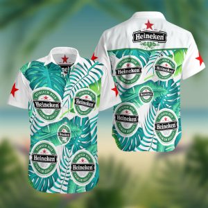 Heineken Beer Summer Hawaiian Beach Shirt