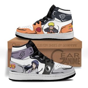 Hinata Hyuga and NRT Uzumaki Kids Sneakers Custom Anime NRT Kids Jordan 1 Shoes