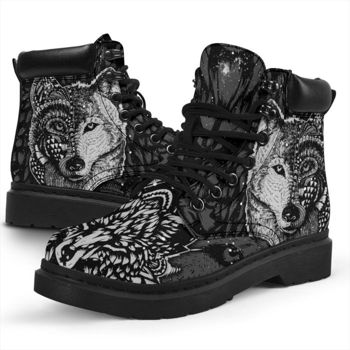 Hippie Wolf Boots Shoes For Wolf Lover
