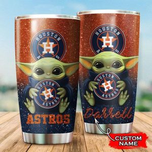 Houston Astros Baby Yoda Custom Name Tumbler TB0256