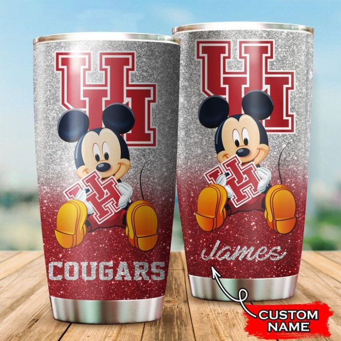 Houston Cougars Mickey Custom Name Tumbler TB0748