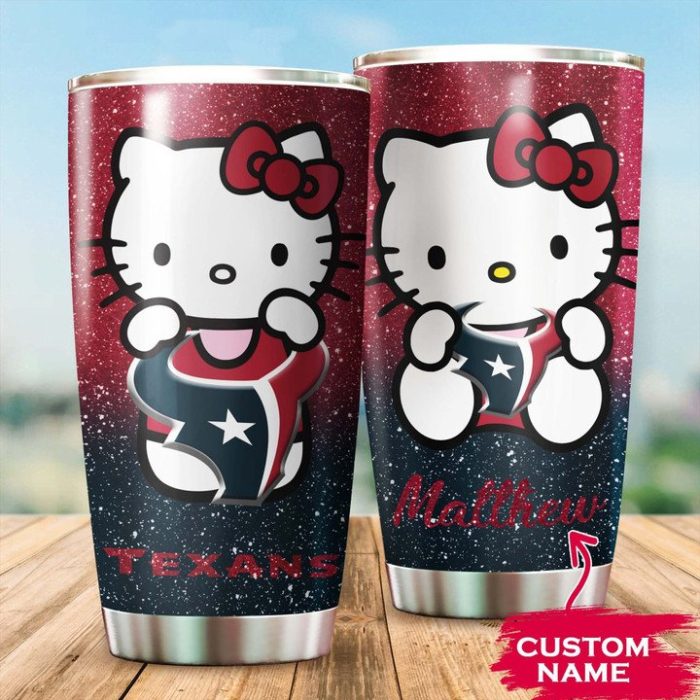 Houston Texans Hello Kitty Custom Name Tumbler TB0741