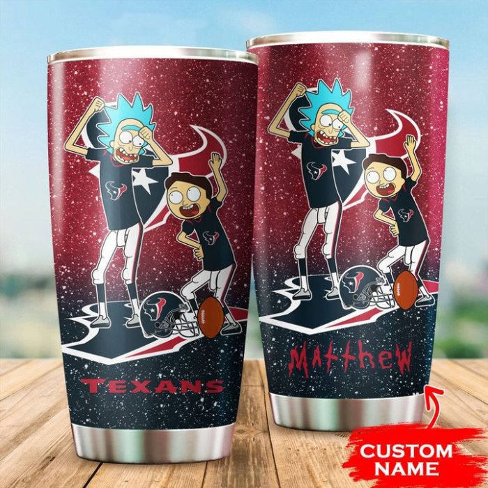 Houston Texans Rick And Morty Custom Name Tumbler TB1952