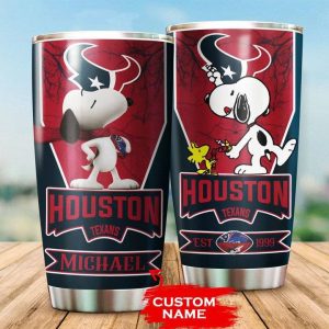 Houston Texans Tumbler Snoopy NFL Custom Name TB2204