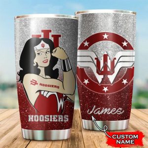 Indiana Hoosiers Wonder Woman Custom Name Tumbler TB1555