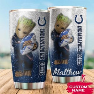 Indianapolis Colts Baby Groot Custom Name Tumbler TB0819