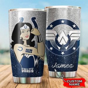 Indianapolis Colts Wonder Woman Custom Name Tumbler TB1787