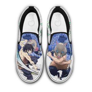 Inosuke Slip On Shoes Custom Anime Demon Slayer Shoes