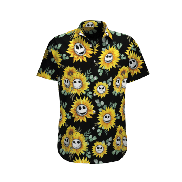 Jack Skellington Sunflower Hawaiian Shirt - Hawaiian Shirt For Women Men - Hawaiian Shirt Custom
