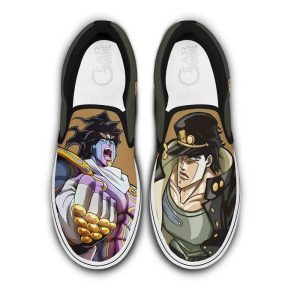 Jotaro Kujo Slip On Shoes Custom Anime JoJo's Bizarre Adventure Shoes