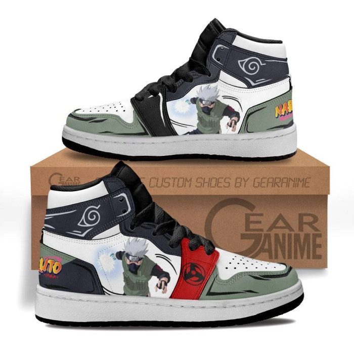 Kakashi Hatake Kids Sneakers Custom Anime NRT Kids Jordan 1 Shoes