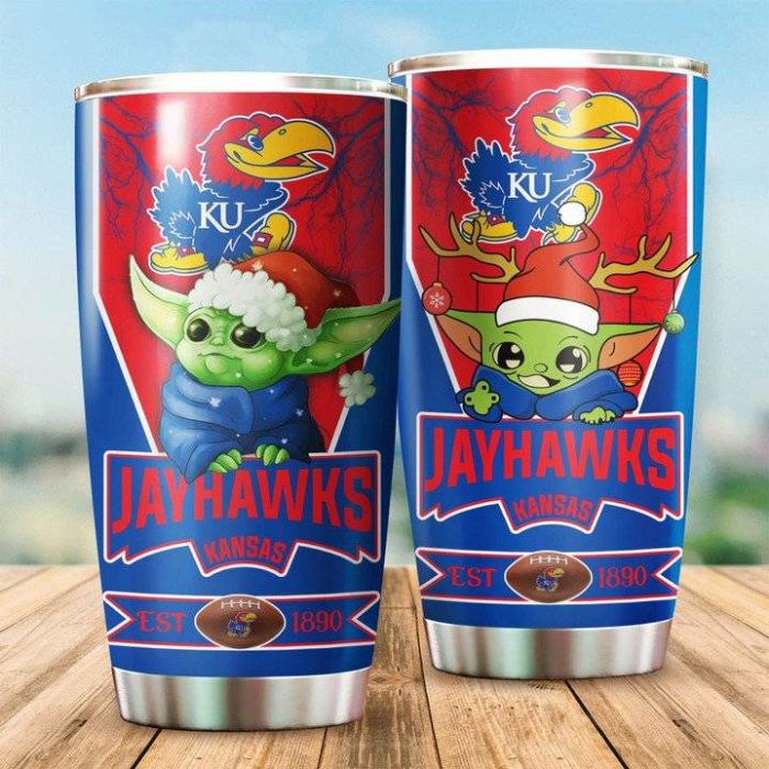 Kansas Jayhawks Tumbler Baby Yoda NCAA TB0590