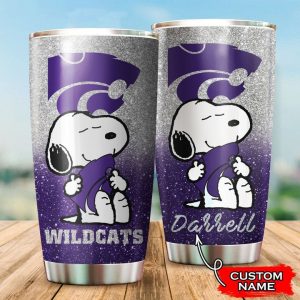 Kansas State Wildcats Snoopy Custom Name Tumbler TB1358