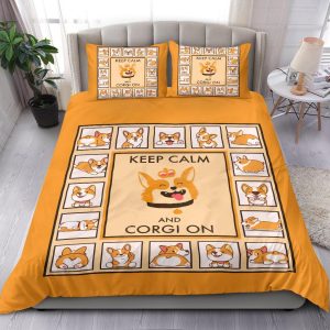 Keep Calm And Corgi On Bedding  Duvet Cover And Pillowcase Set