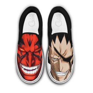 Kenpachi Zaraki Bankai Slip On Shoes Custom Anime Bleach Shoes