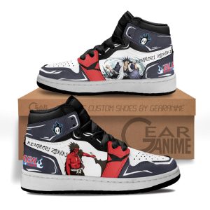 Kenpachi Zaraki Kids Sneakers Custom Anime Bleach Kids Jordan 1 Shoes