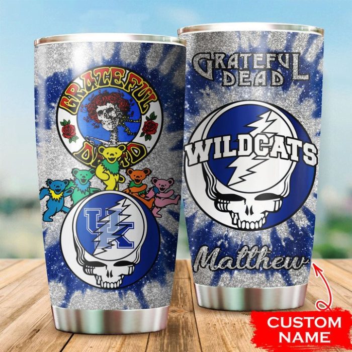 Kentucky Wildcats Grateful Dead Custom Name Tumbler TB1374