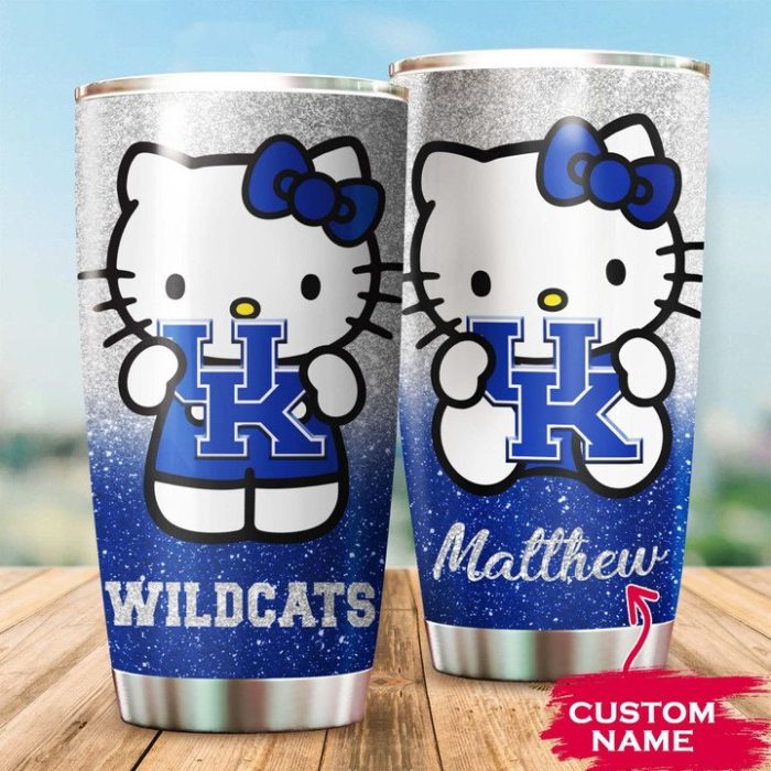 Kentucky Wildcats Hello Kitty Custom Name Tumbler TB0008